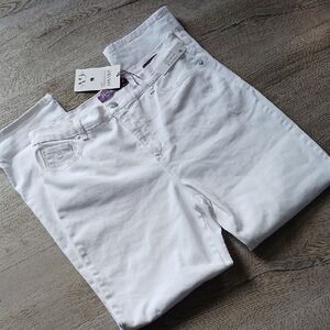 Gloria Vanderbilt Women's High Rise White Jeans